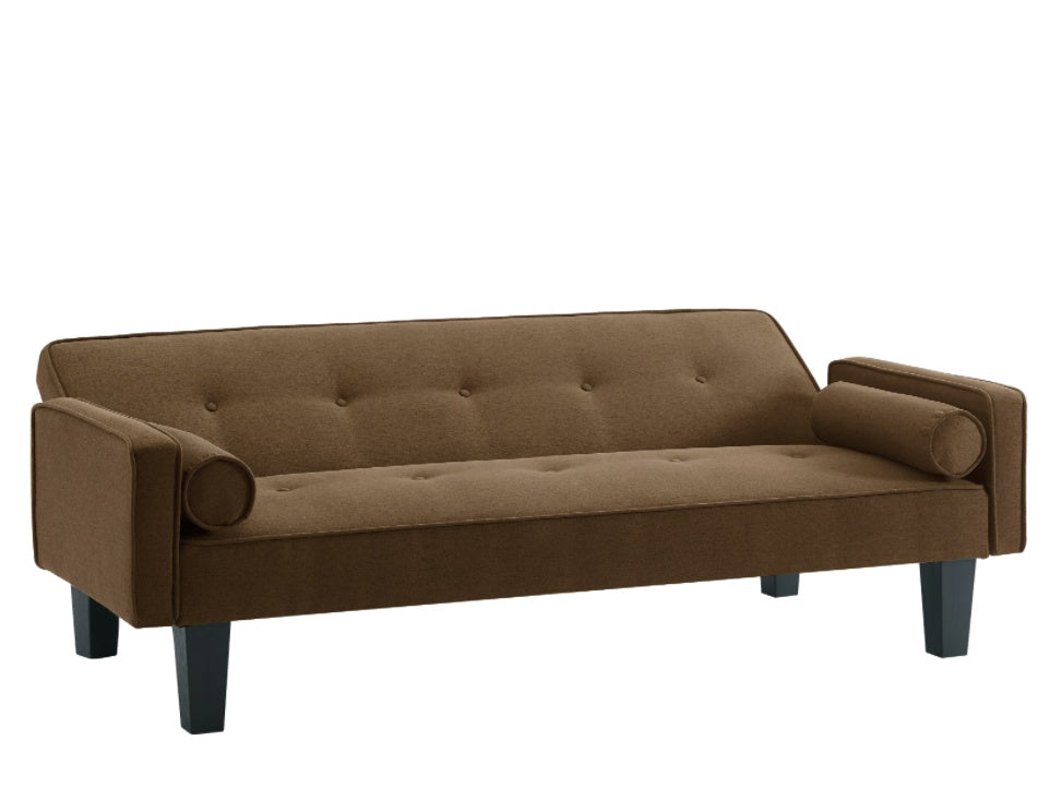 Fabric Sofa Medieval Loveseat with Pillows, Living Room Button Tufted Sofa, Pull Point Design