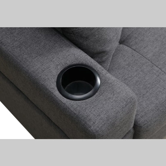 Modern L-Shaped Fabric Sectional Sofa, Grey Couch for Living Room