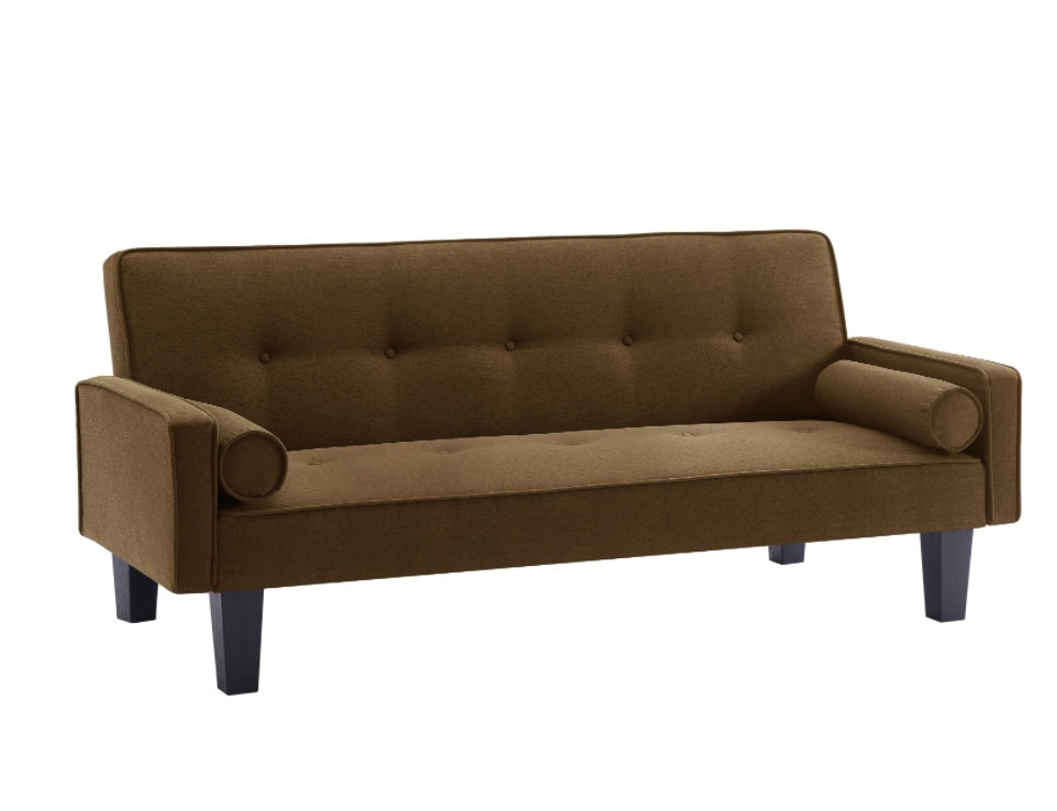 Fabric Sofa Medieval Loveseat with Pillows, Living Room Button Tufted Sofa, Pull Point Design
